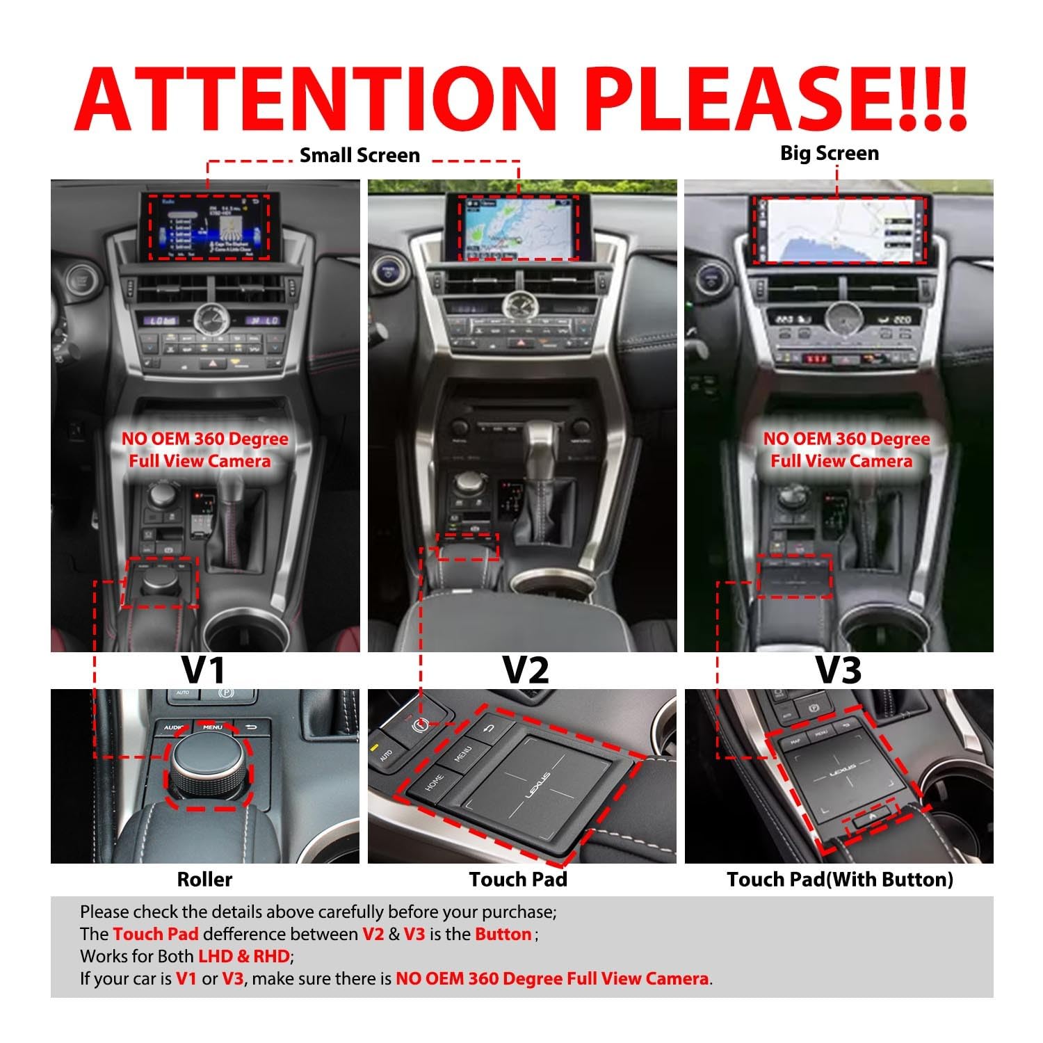 Amazon.com: for Lexus NX 2015-2017 10.25